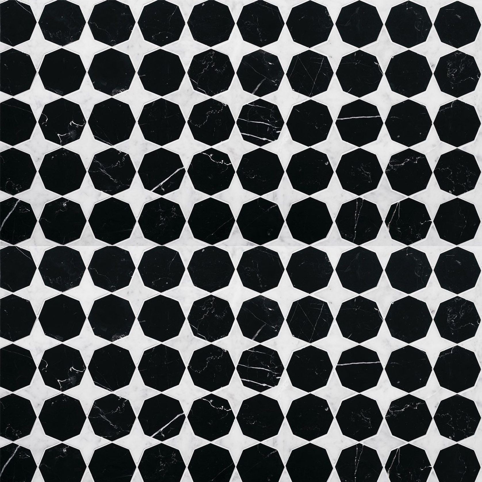 Labyrinth Transition Carrara & Nero Marble By Steve Cordony gallery detail image