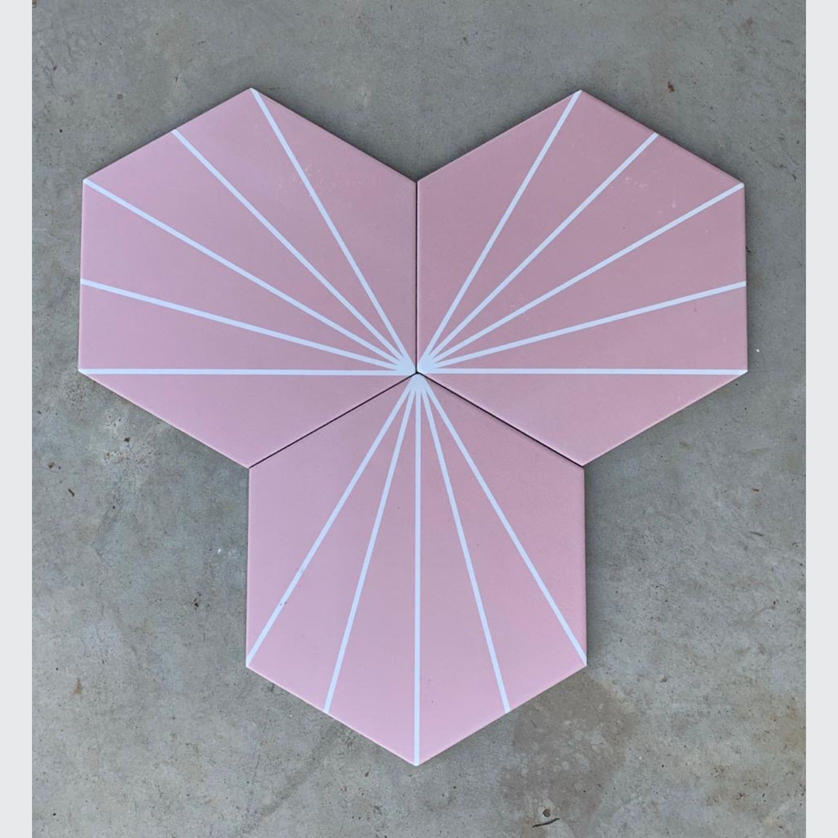 Vivid Hex | Ceramic Tiles - Matte Pink gallery detail image