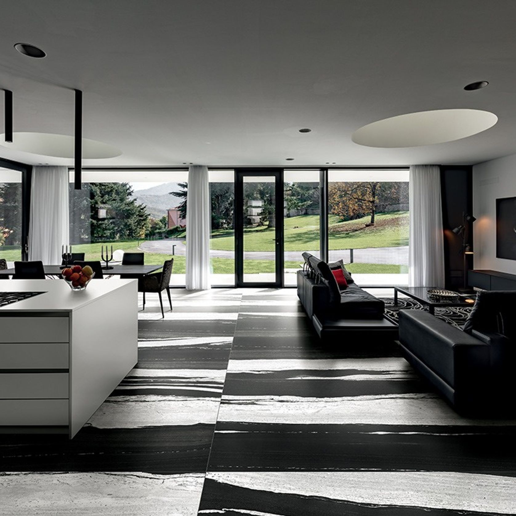 Floor Gres Black & White Marble Floor & Wall Tile gallery detail image