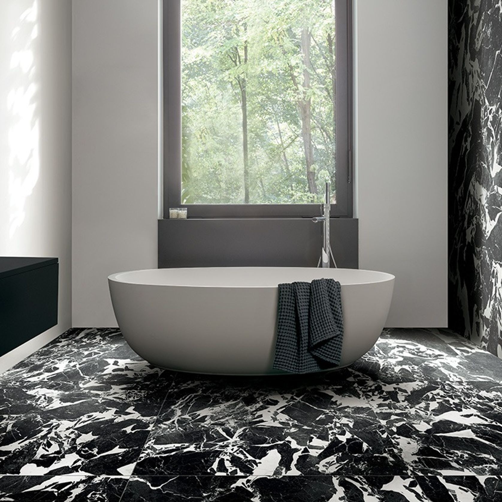 Floor Gres Black & White Marble Floor & Wall Tile gallery detail image