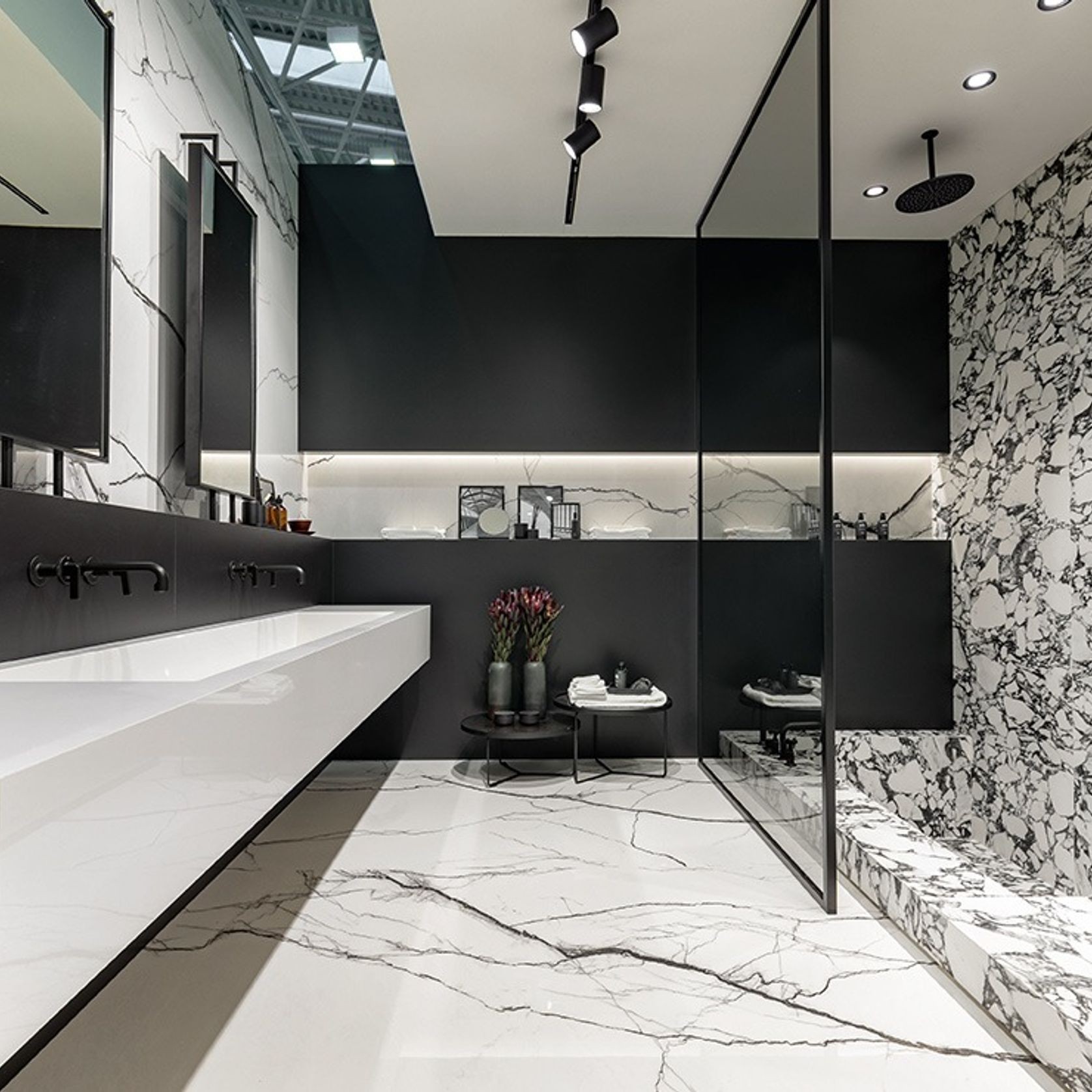 Floor Gres Black & White Marble Floor & Wall Tile gallery detail image