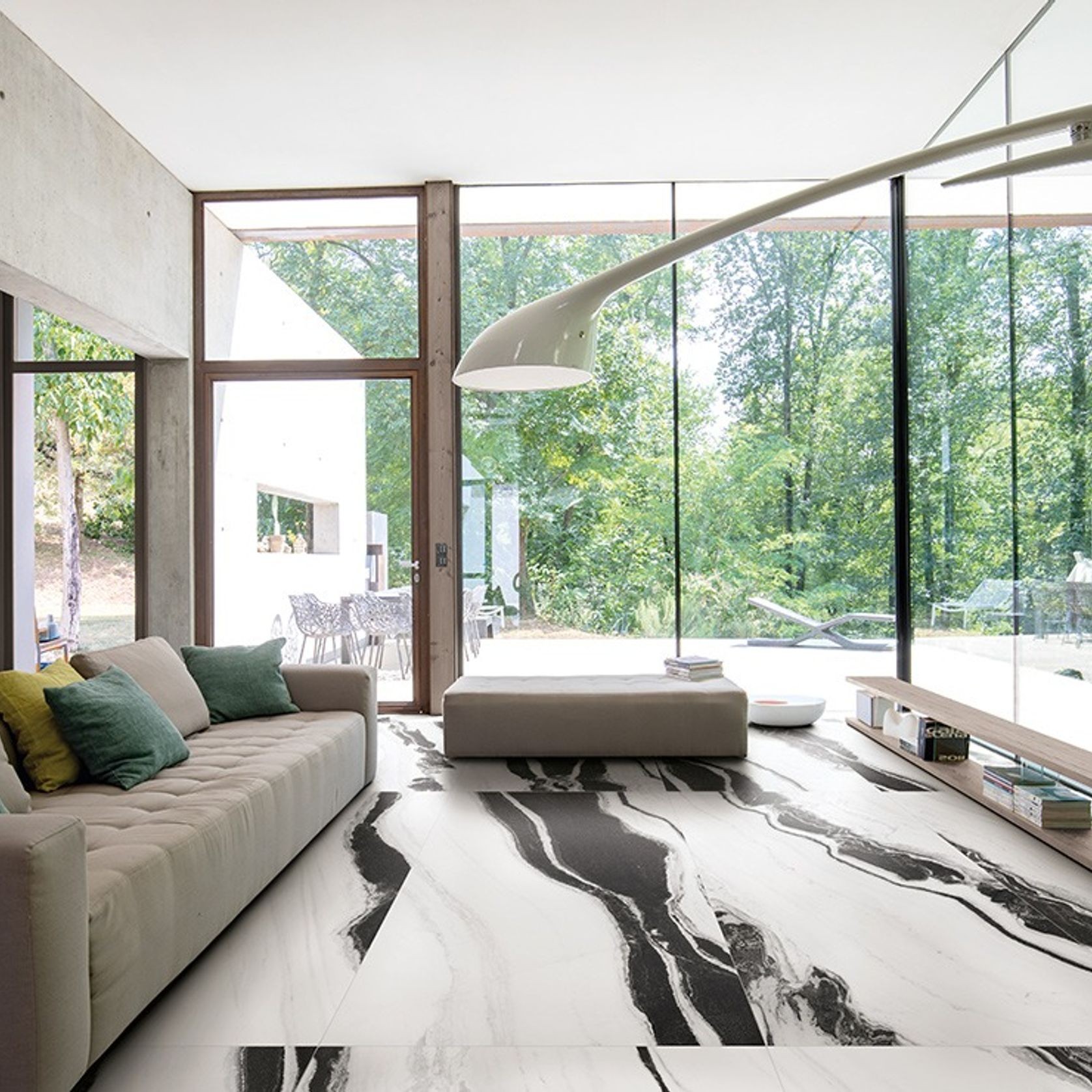 Floor Gres Black & White Marble Floor & Wall Tile gallery detail image