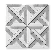 Escher Parquetry Mosaic Carrara And Thassos Honed gallery detail image