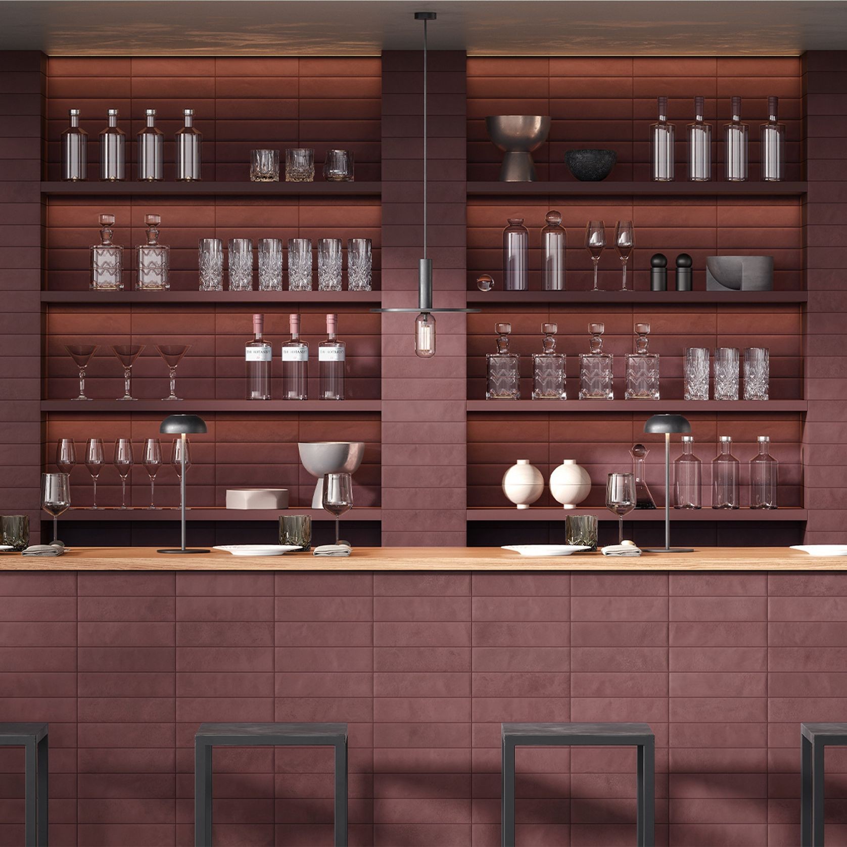 Cinder Maroon | Perini Tiles gallery detail image