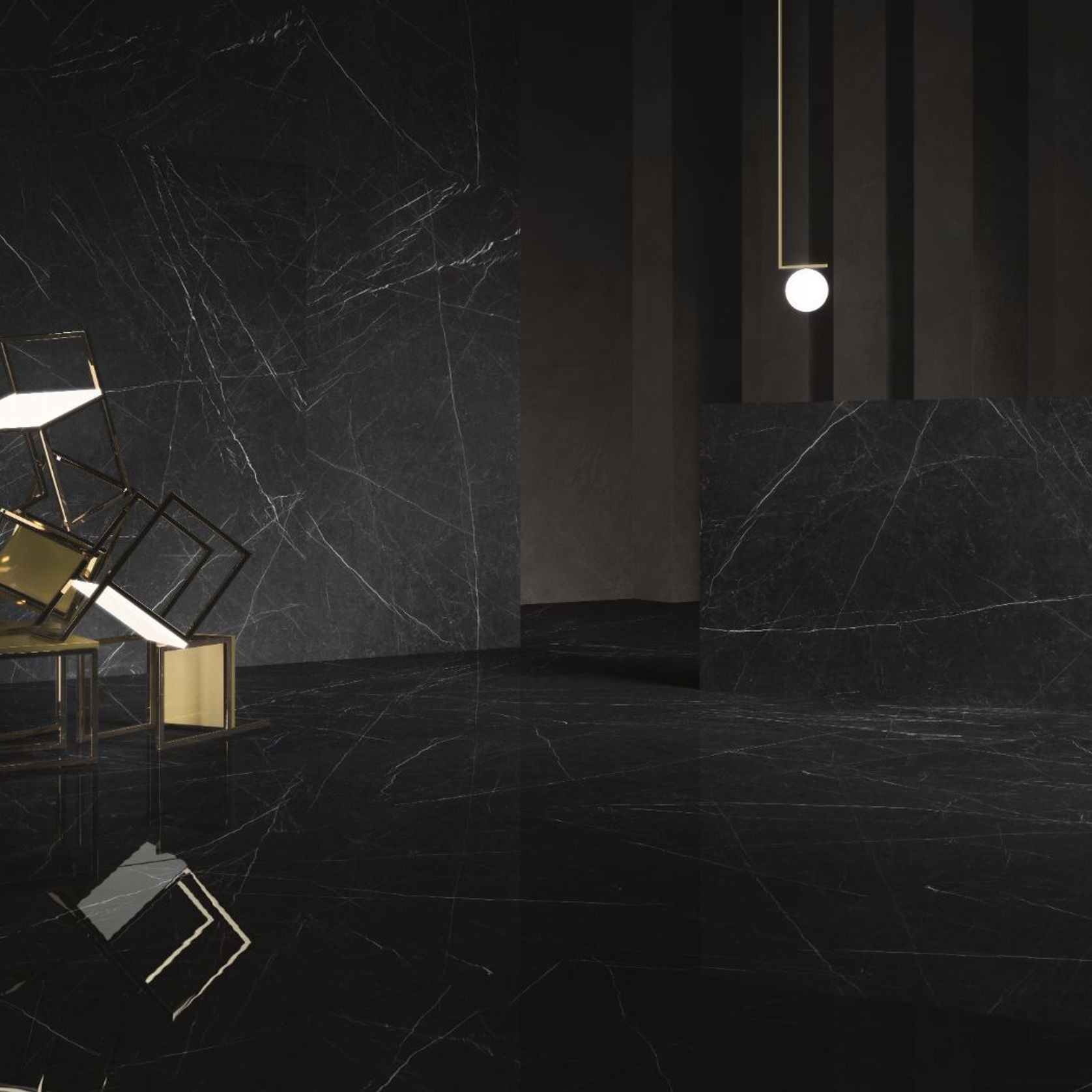 Ultra Nero Marquina Wall & Floor Tiles gallery detail image