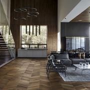 Oak Chevron Dark Brown Wood Flooring gallery detail image