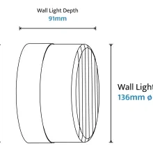 Gull IP65 Steel & Acrylic Exterior LED Bunker Light gallery detail image