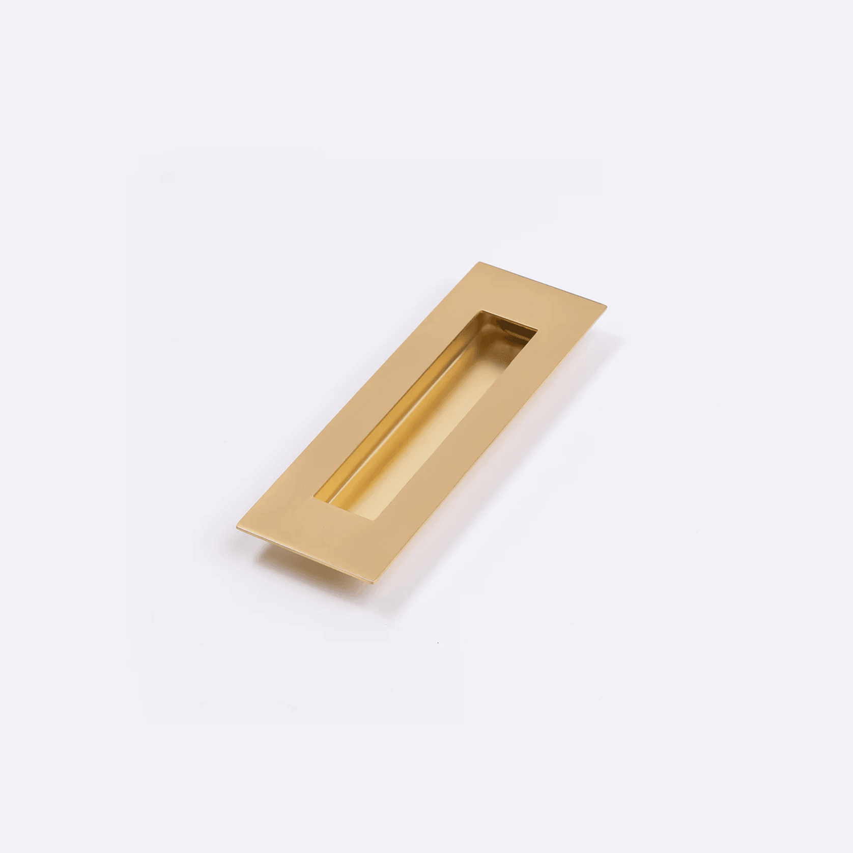 Satin Brass Sliding Door Flush Pull 150mm x 50mm ArchiPro AU