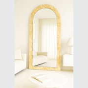 Crescent Arch Mirror - Gold Calcatta gallery detail image