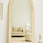 Crescent Arch Mirror - Travertine gallery detail image