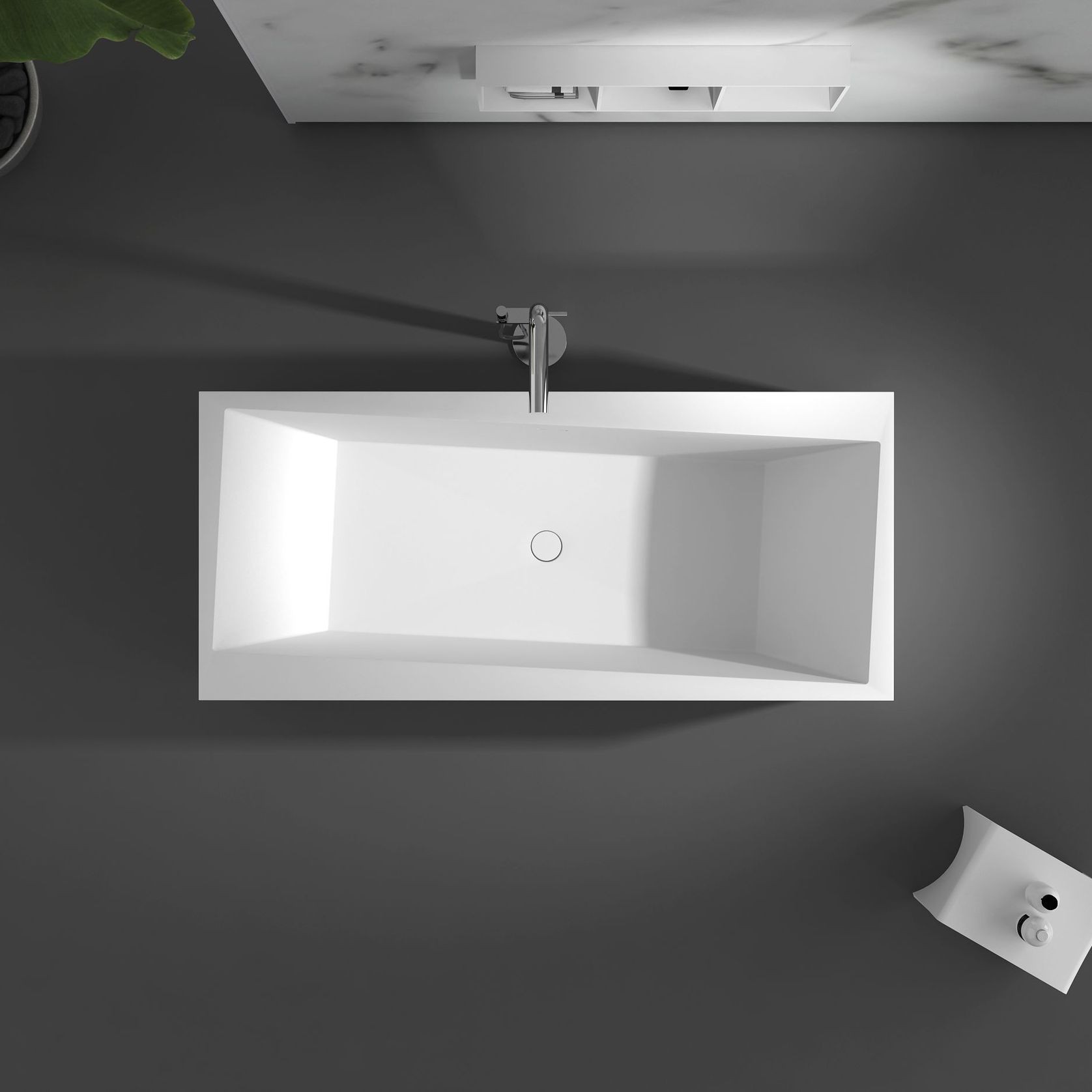 G65112 Rectangular Freestanding Stone Bath gallery detail image