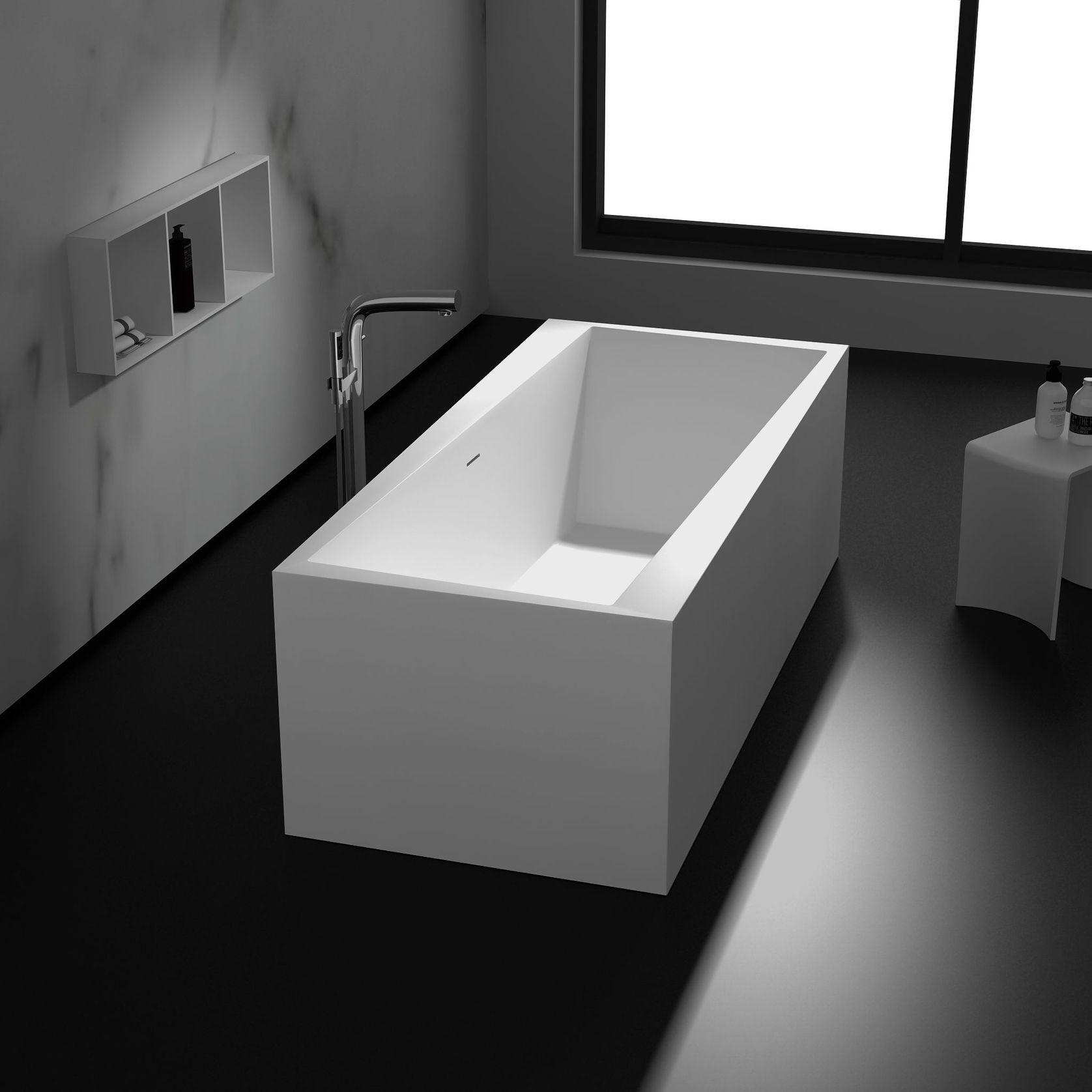 G65112 Rectangular Freestanding Stone Bath gallery detail image