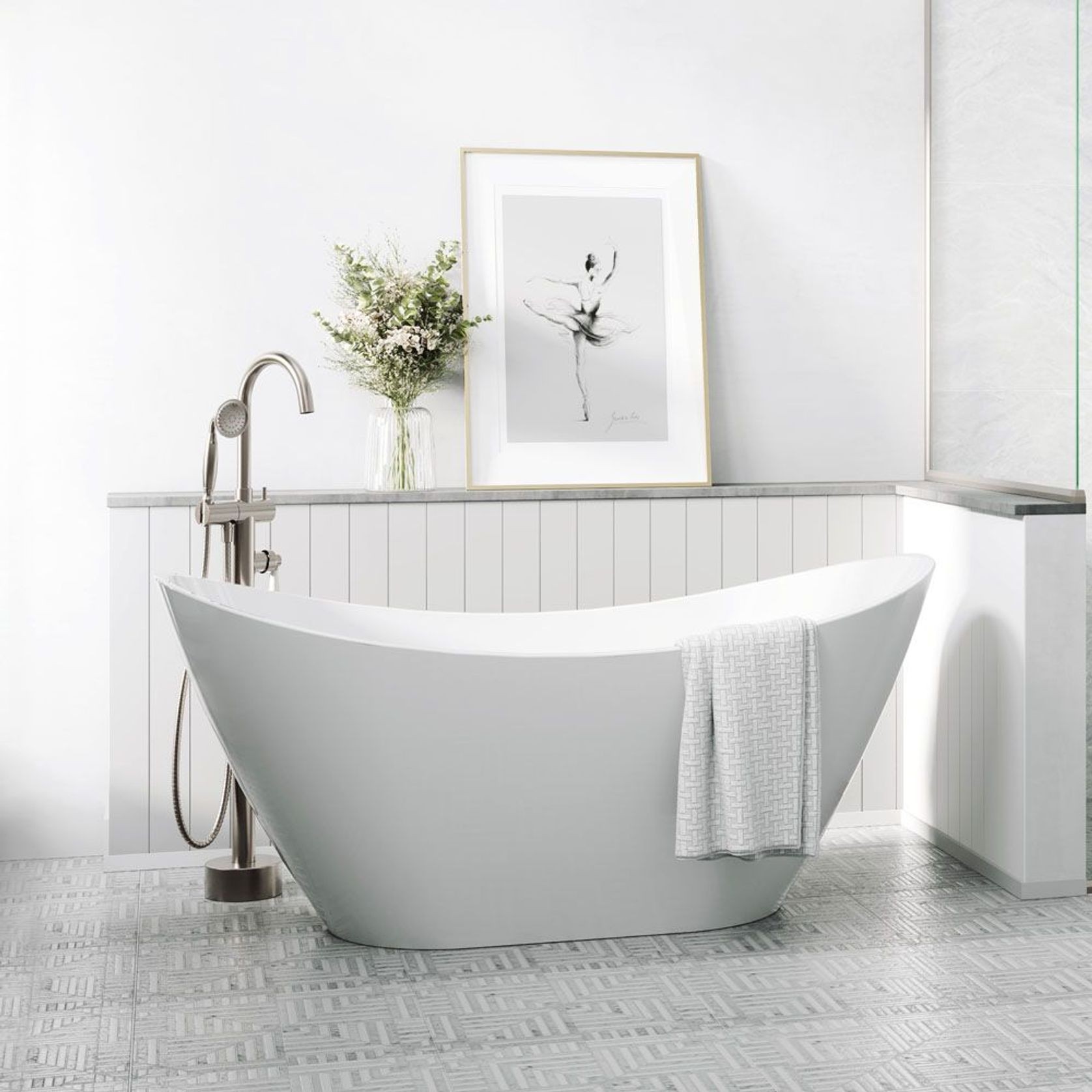 Paola Freestanding Acrylic Bath, 1700mm ArchiPro AU
