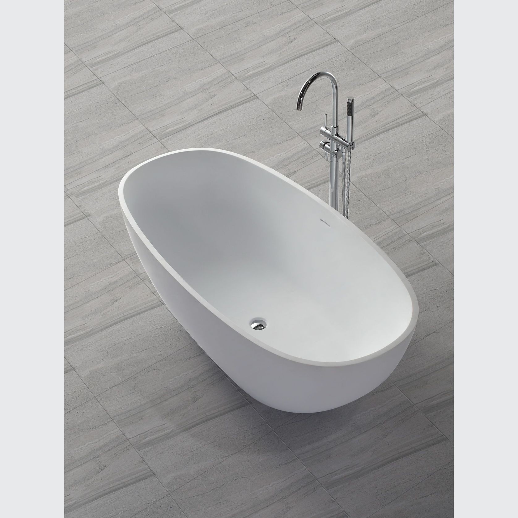 B008 Oval Shaped Hugi Bath 1640MM gallery detail image