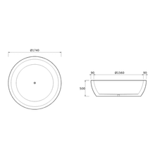 Lunar Freestanding Bath 1740 gallery detail image