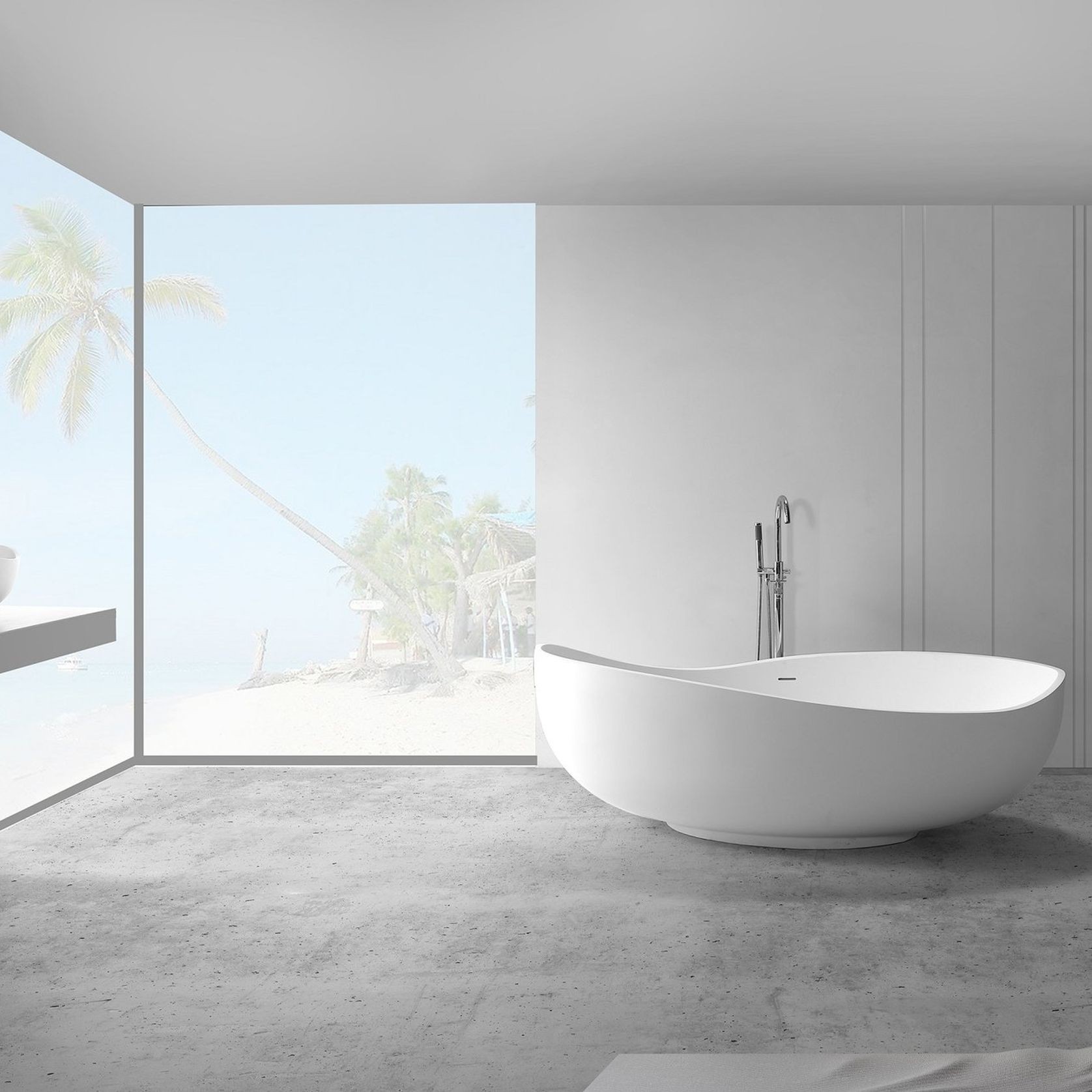 B098 Organically Shaped Hugi Bath 1840MM gallery detail image