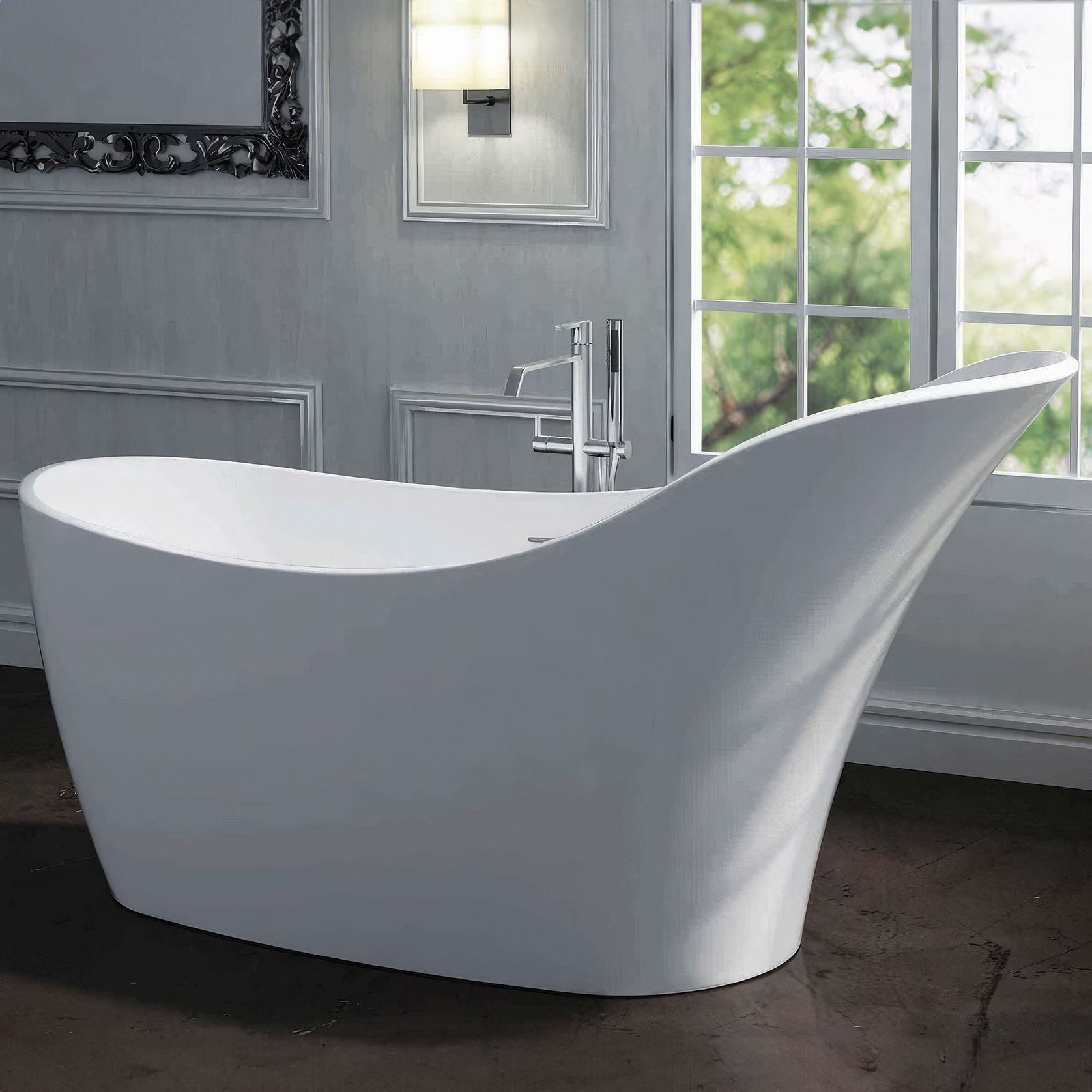 Pietra Bianca Anna Freestanding Stone Bath ArchiPro AU