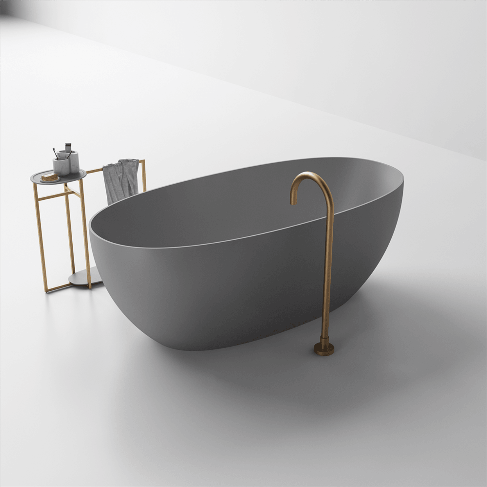 Grace Compact Oval Stone Bath ST39 - Various sizes gallery detail image