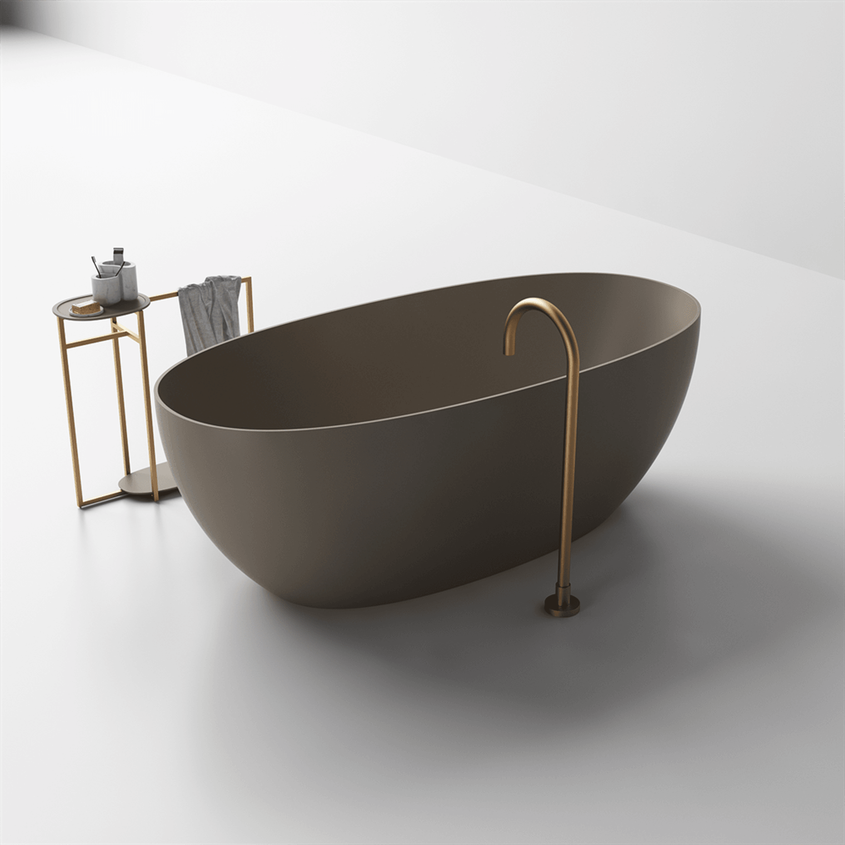 Grace Compact Oval Stone Bath ST39 - Various sizes gallery detail image