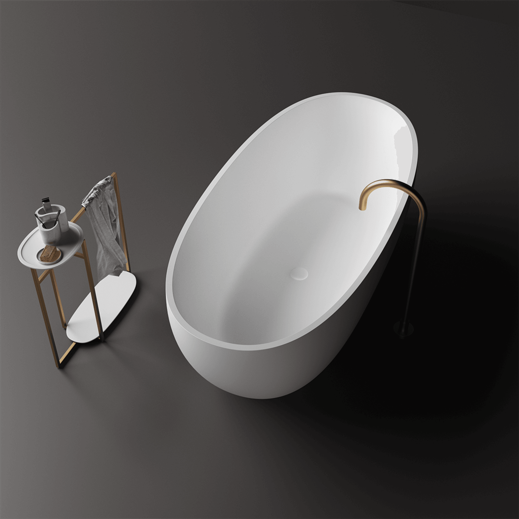 Grace Compact Oval Stone Bath ST39 - Various sizes gallery detail image