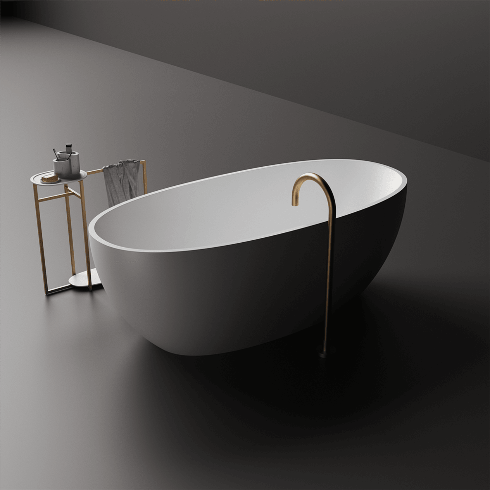 Grace Compact Oval Stone Bath ST39 - Various sizes gallery detail image