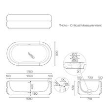 Milazzo 1700 Pill Freestanding Bath gallery detail image