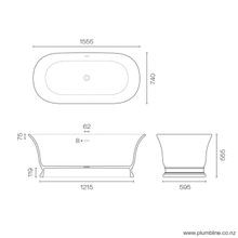 Pearl 1550 Freestanding Bath gallery detail image