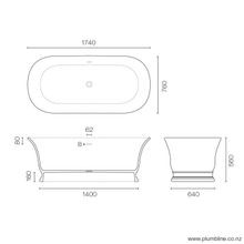 Pearl 1740 Freestanding Bath gallery detail image
