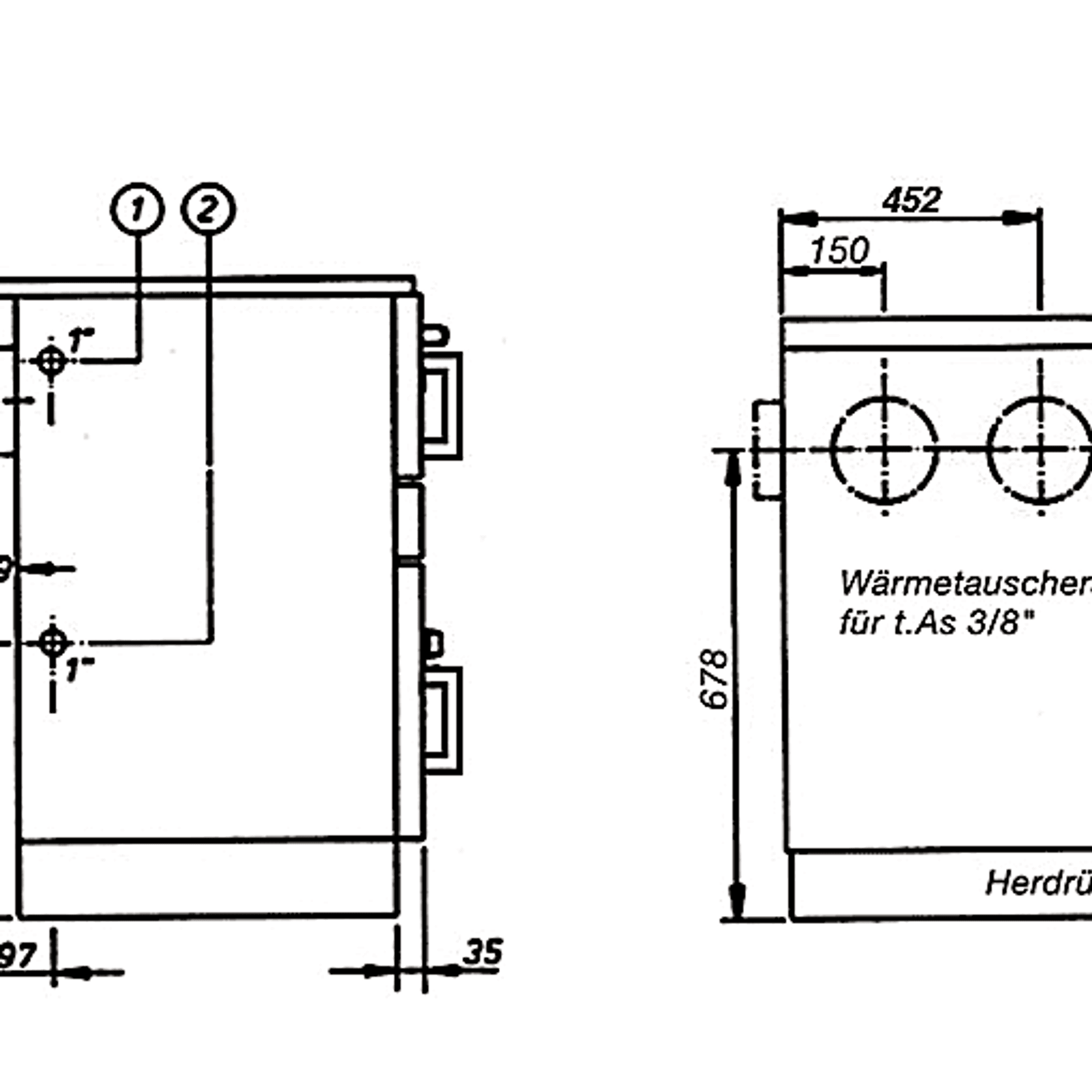 Water-Bearing Wood-Burning Stove K 148 F Black gallery detail image