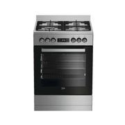 Beko 60cm Upright Dual Fuel Cooker - Stainless Steel gallery detail image