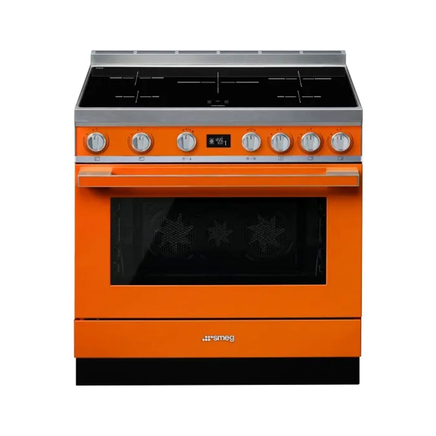 Smeg Portofino 90cm Induction Cooker - Burnt Orange gallery detail image