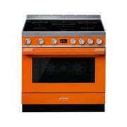 Smeg Portofino 90cm Induction Cooker - Burnt Orange gallery detail image