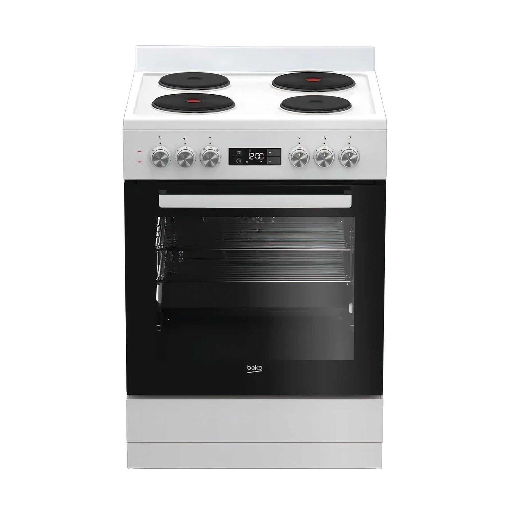 Beko 60cm Electric Upright Cooker - White gallery detail image