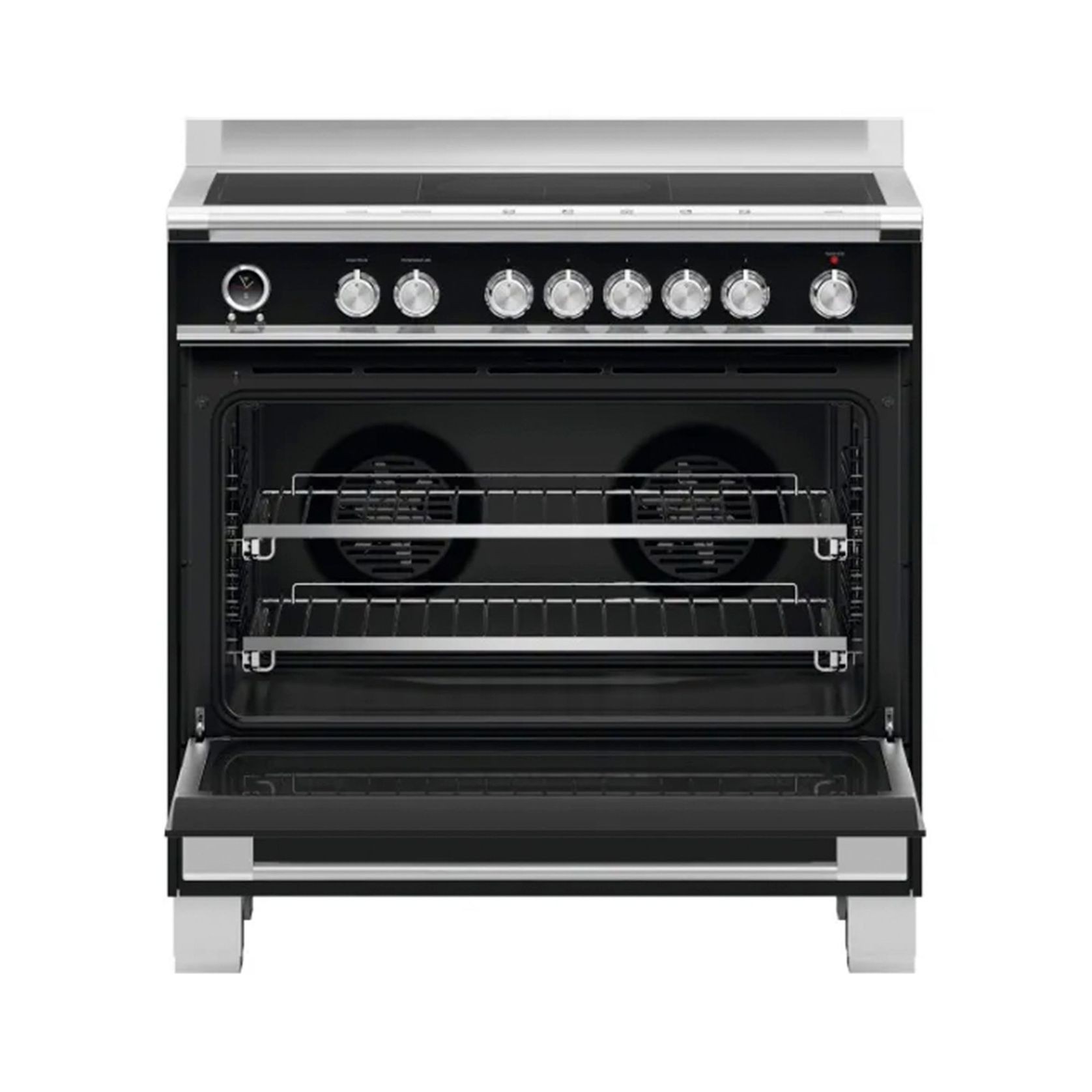 Fisher & Paykel Freestanding Induction Pyrolytic Cooker - Black gallery detail image