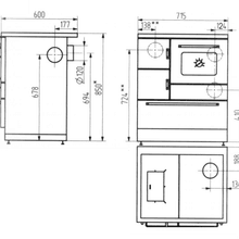 Wood Stove Ambiente Line K 128F Black gallery detail image