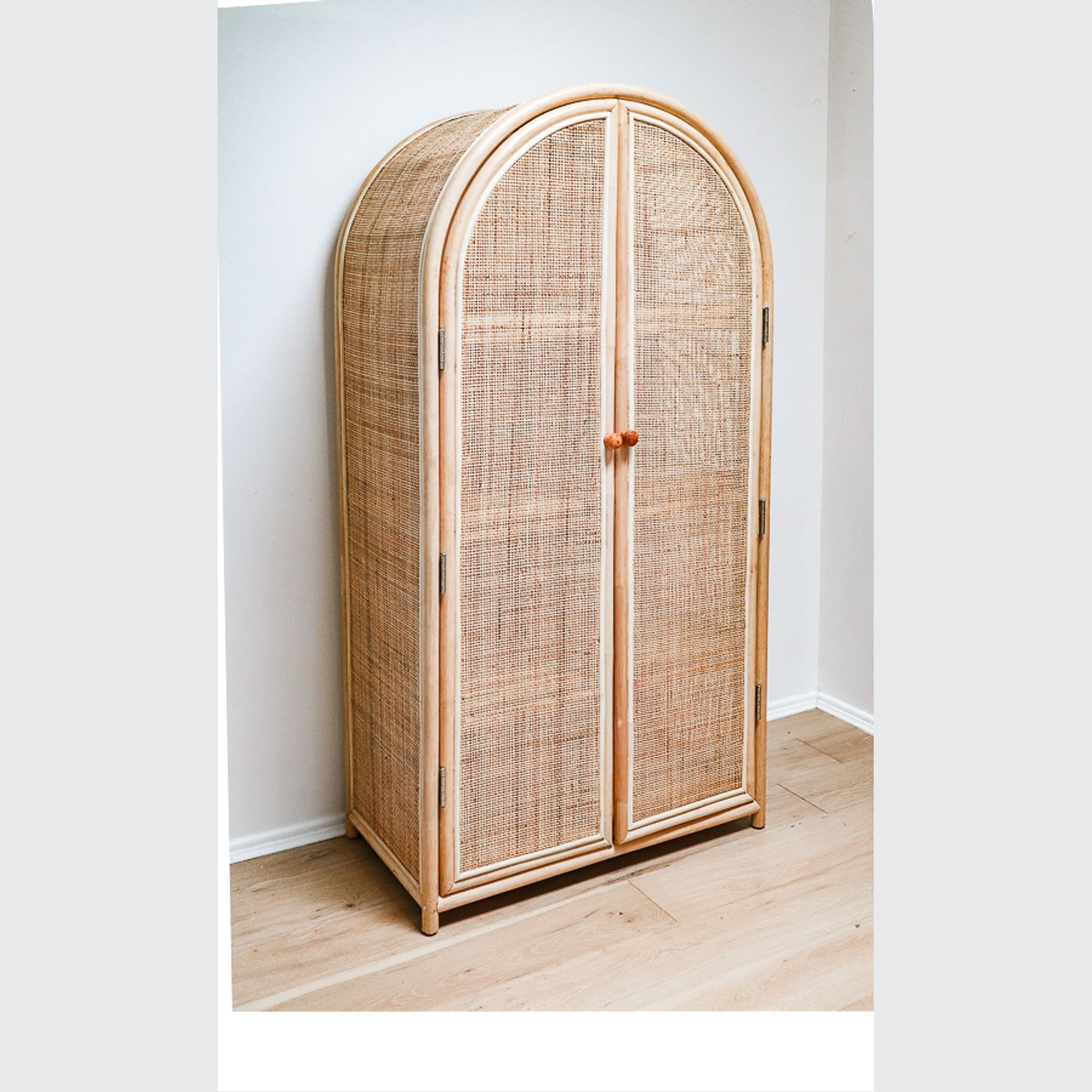 Parma Arched 2 Door Wardrobe – Natural gallery detail image
