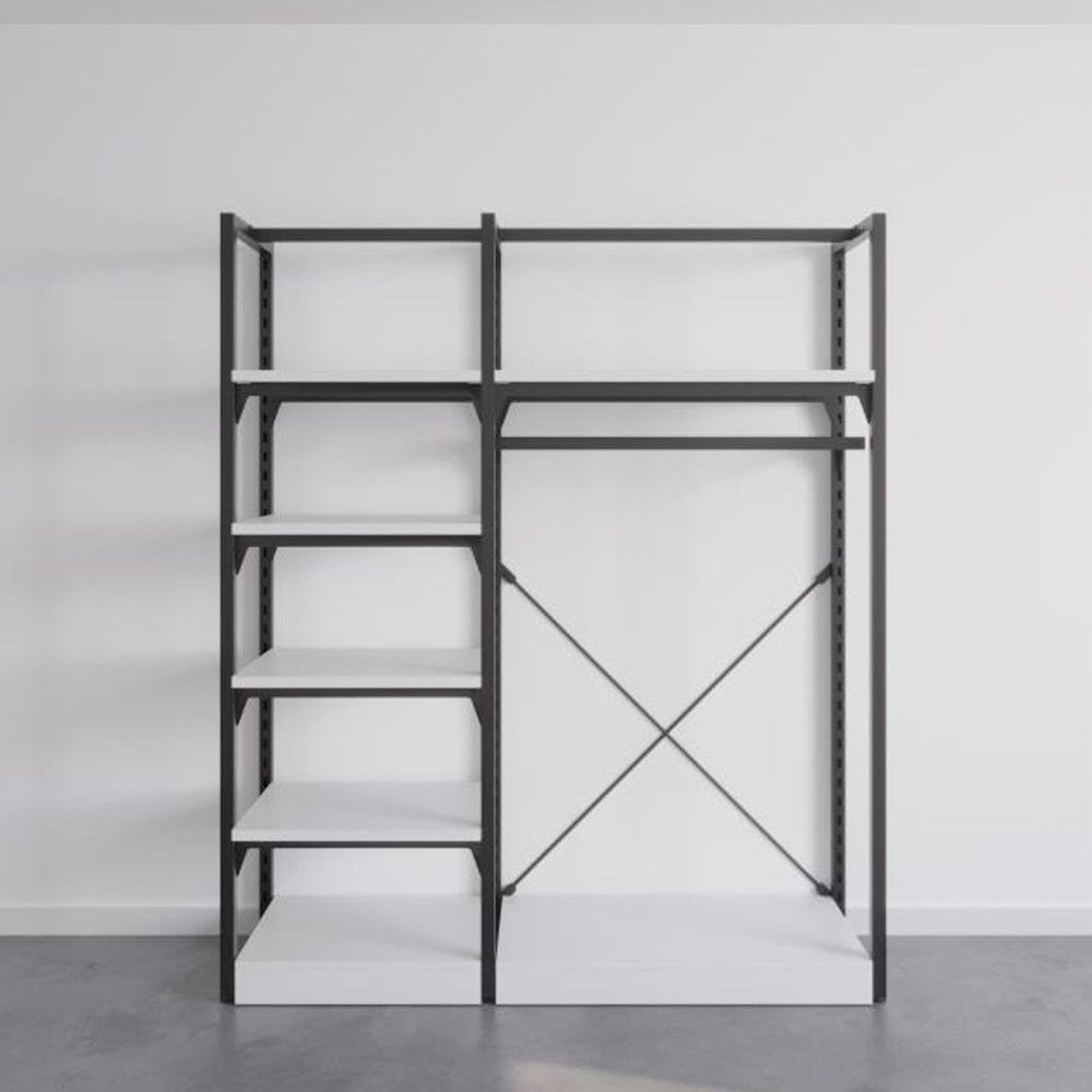 The Fresh White Sneakers Free-Standing Kitset Wardrobe gallery detail image