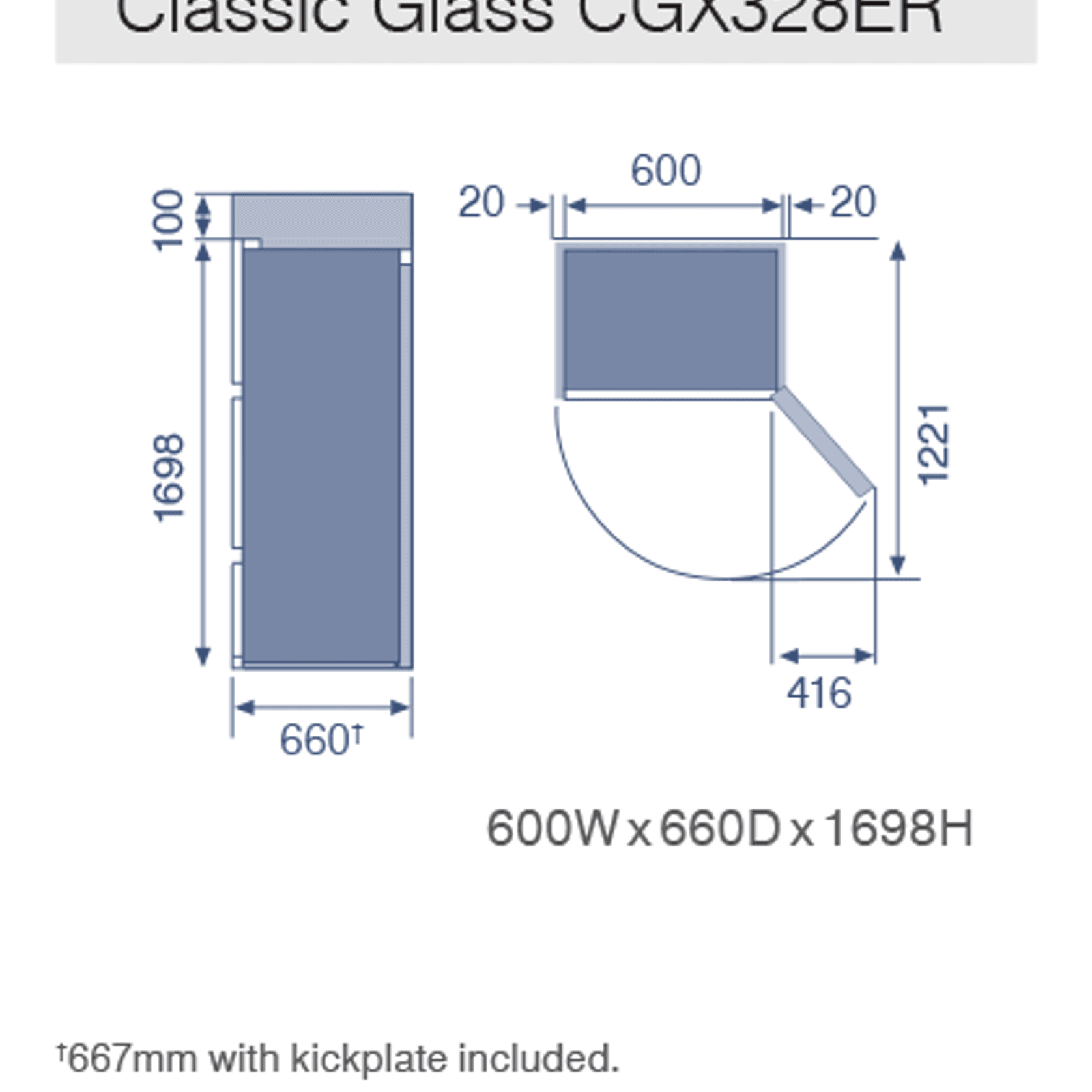 CX Glass Panel Designer Series Multi Drawer Fridge gallery detail image