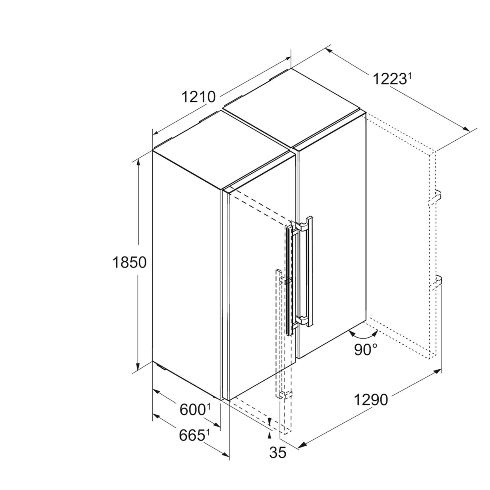 SBSbs 8673 Premium | BioFresh NoFrost | BlackSteel Side-by-Side Combination gallery detail image