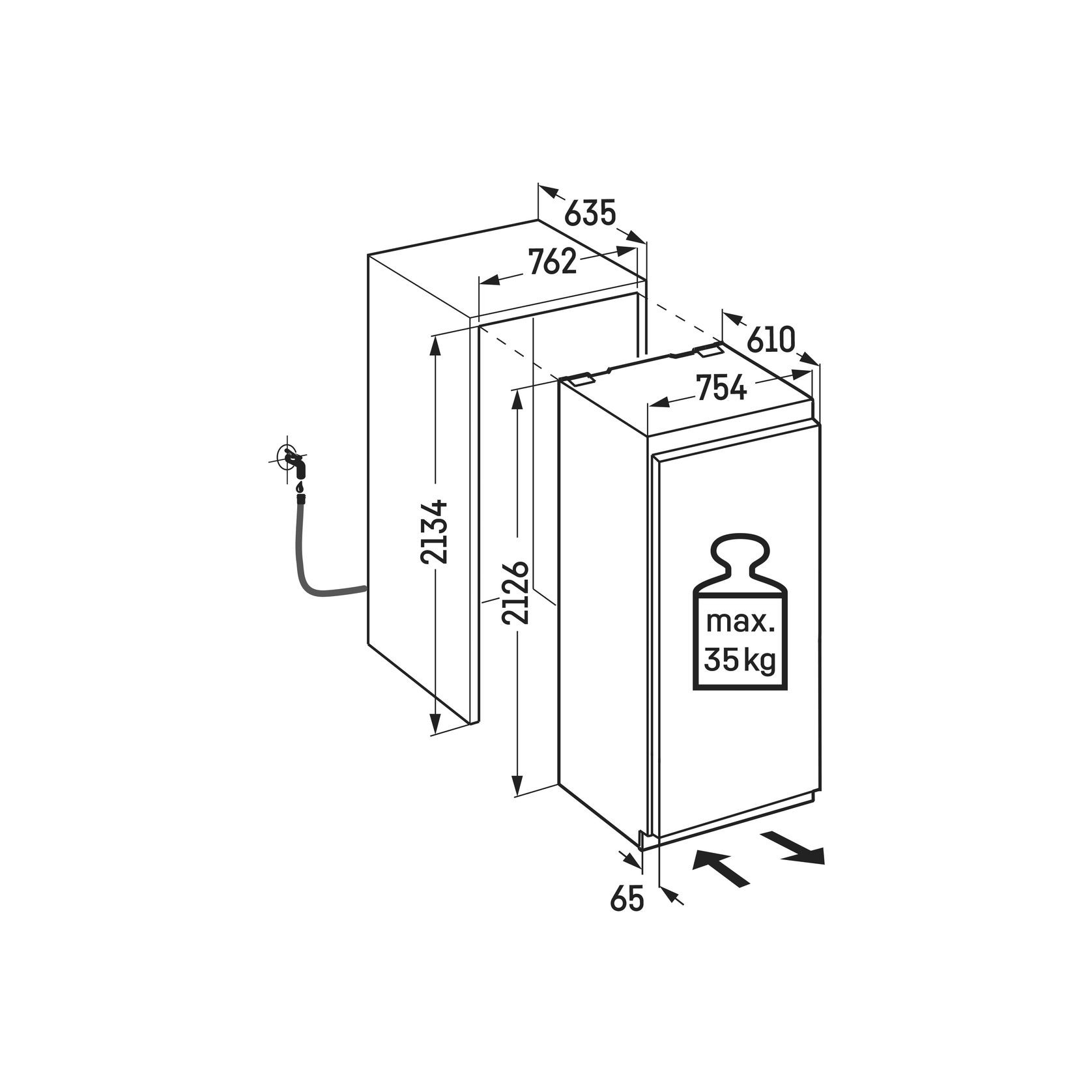 EFNh 9771 Monolith w/ IceMaker | Integrated Freezer gallery detail image