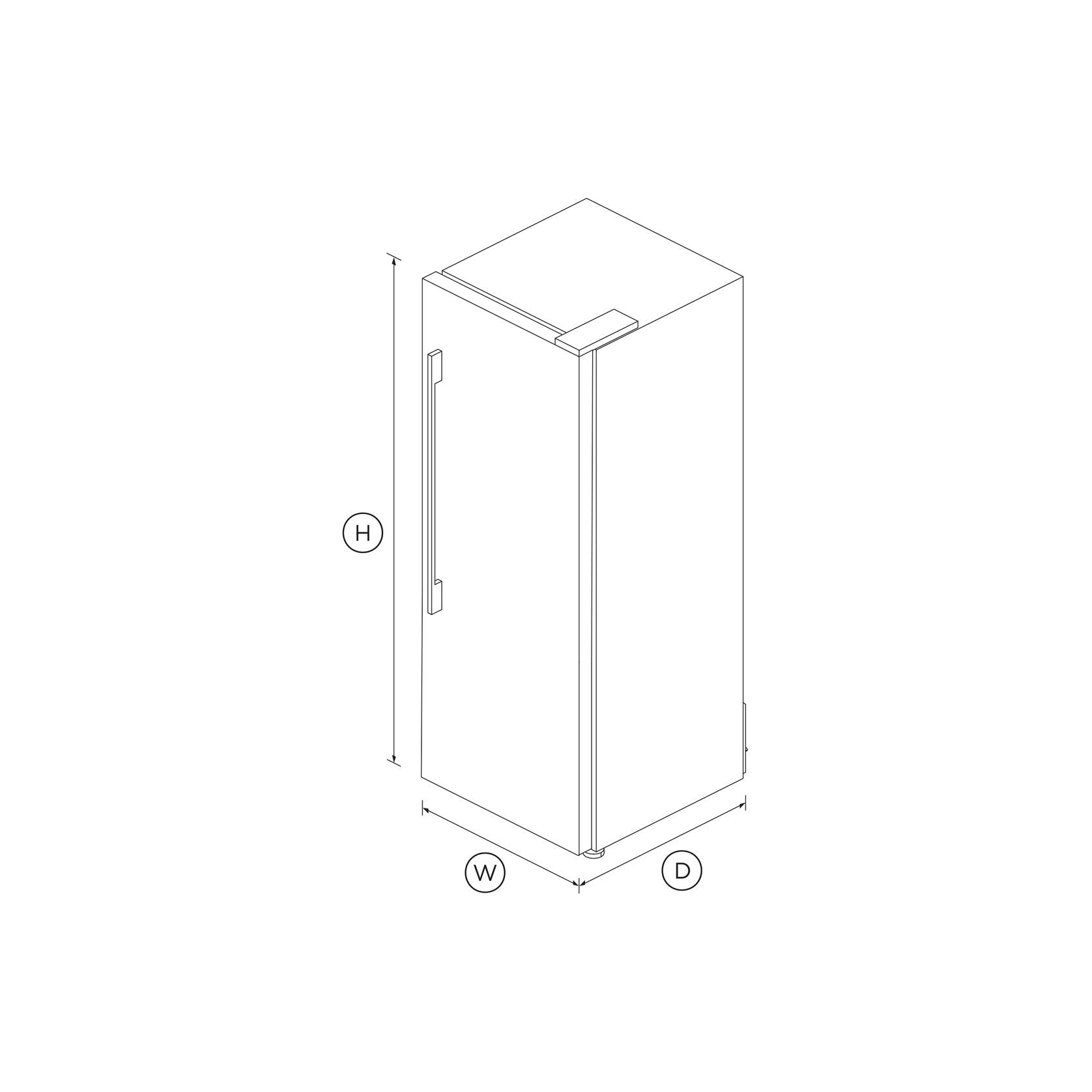 Freestanding Refrigerator, 63.5cm, 420L, Right Hinge, Stainless Steel gallery detail image