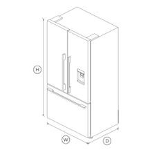 Freestanding French Door Refrigerator Freezer, 90cm, 569L, Ice & Water, French Hinge gallery detail image