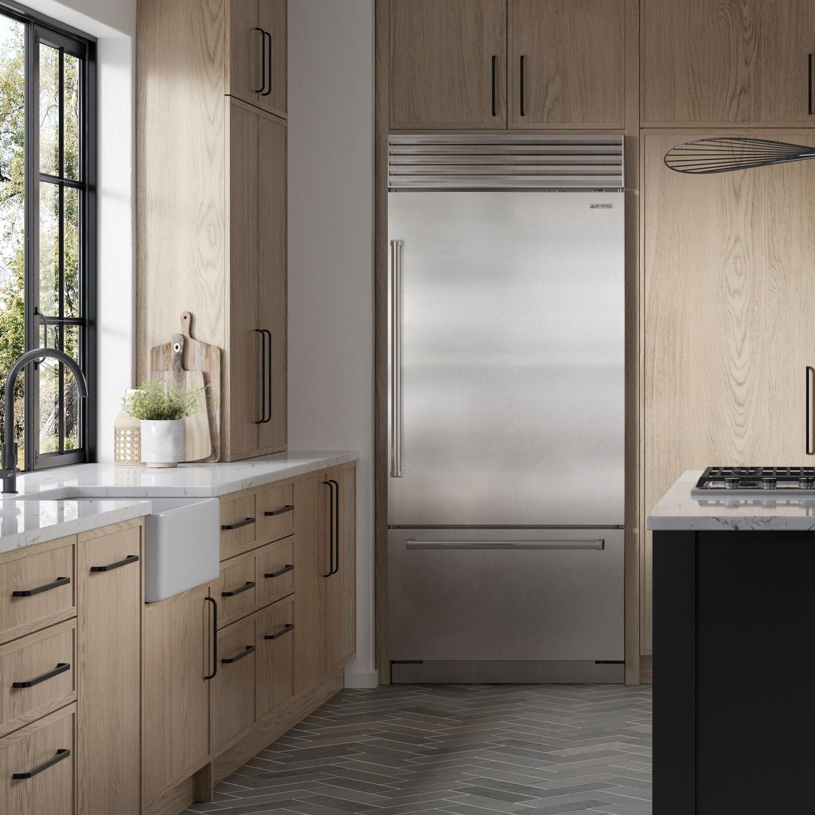 Sub-Zero Classic Series Over-and-Under Refrigerator gallery detail image