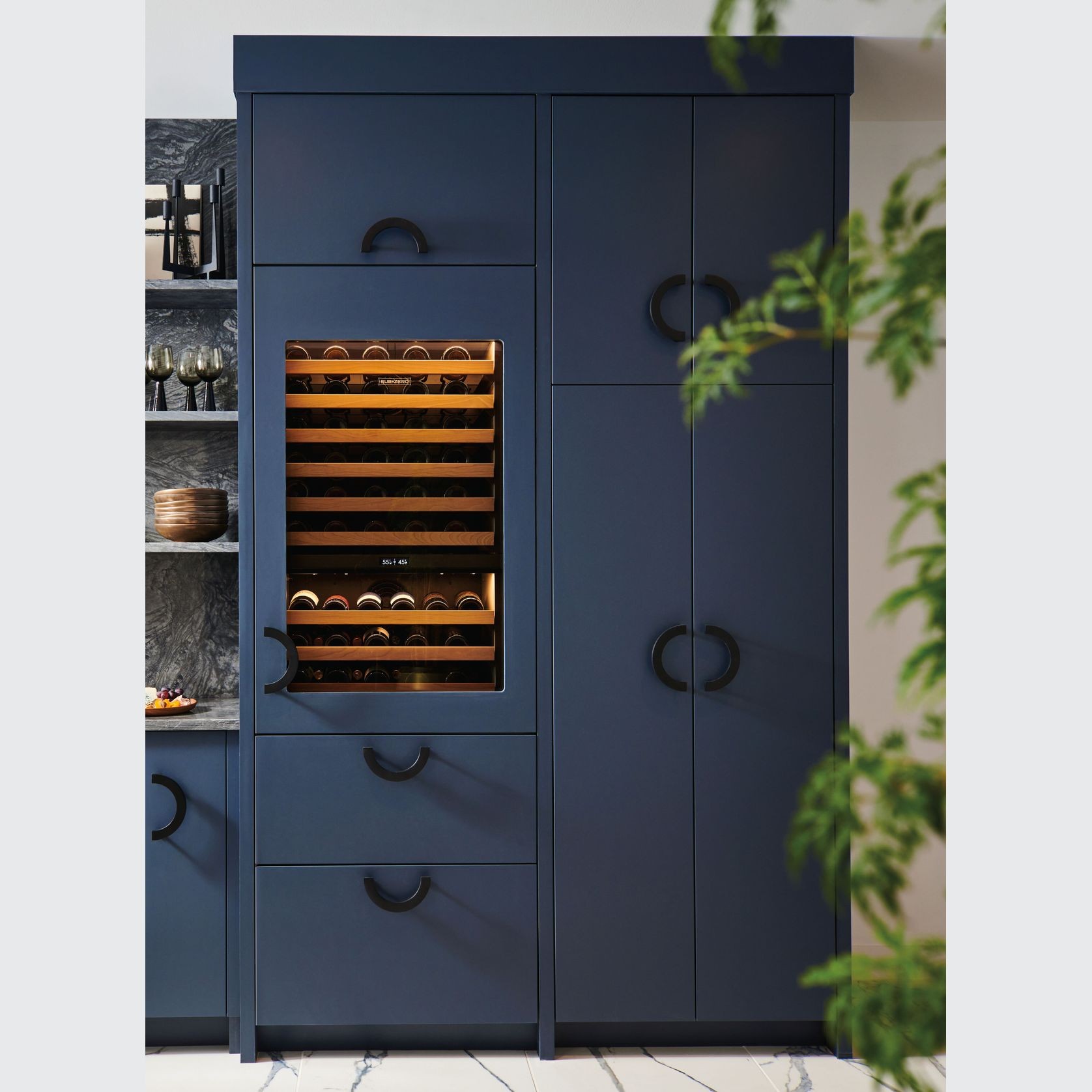 Sub-Zero Wine Storage with Refrigerator Drawers gallery detail image
