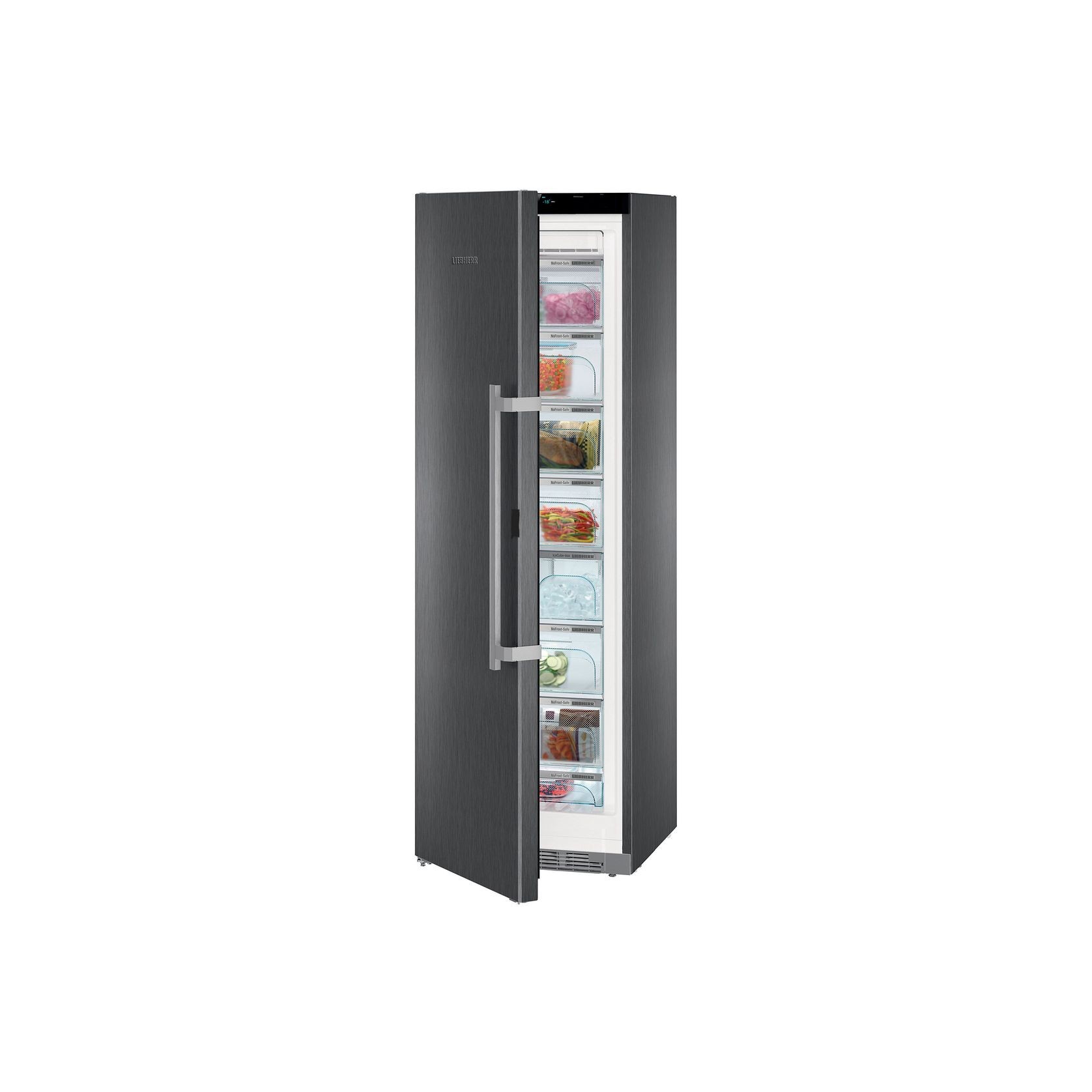 SGNPbs 4365 Premium NoFrost | BlackSteel Freestanding Freezer gallery detail image