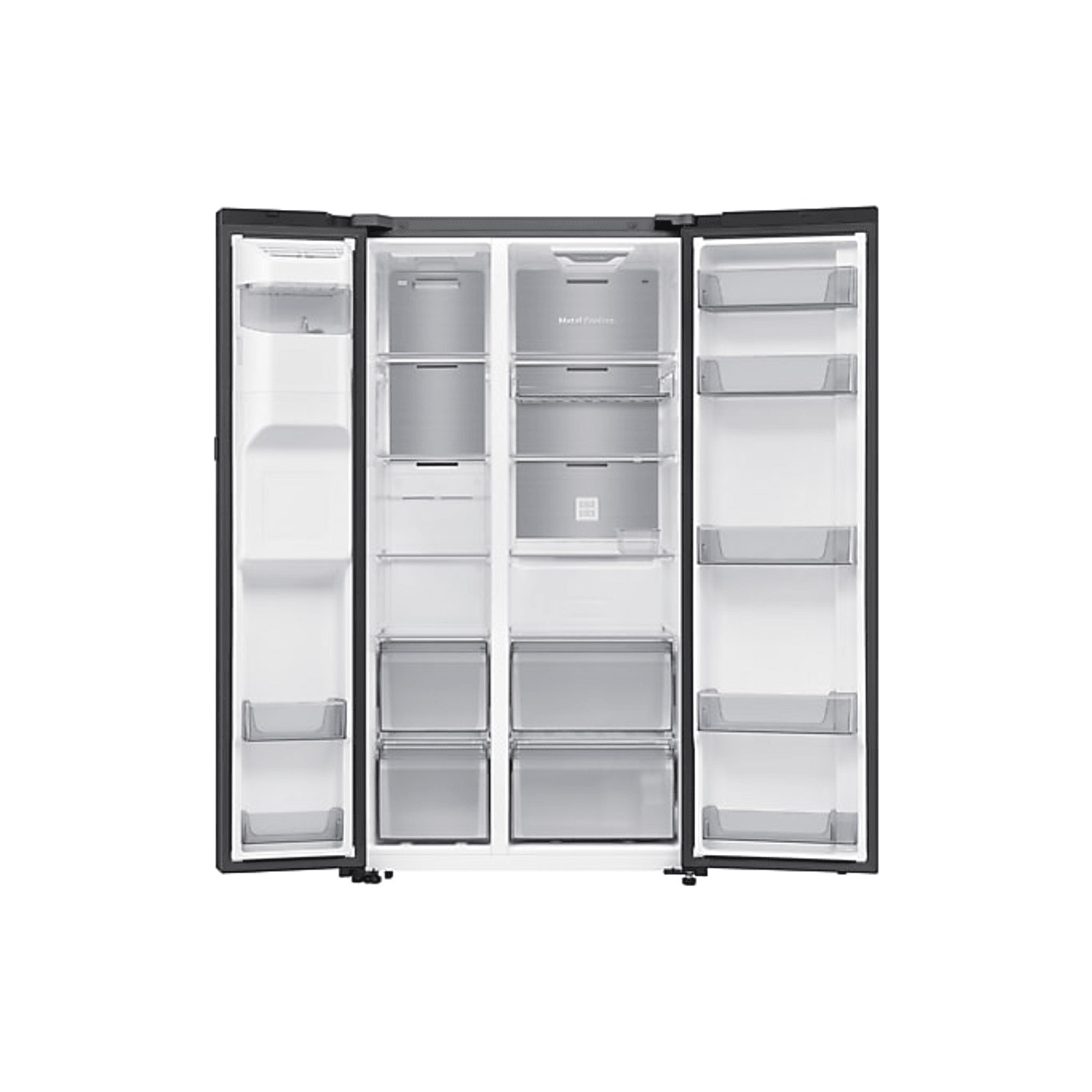 634L Bespoke Refrigerator SBS -Auto Open Door Black DOI gallery detail image