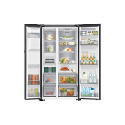 634L Bespoke Refrigerator SBS -Auto Open Door Black DOI gallery detail image