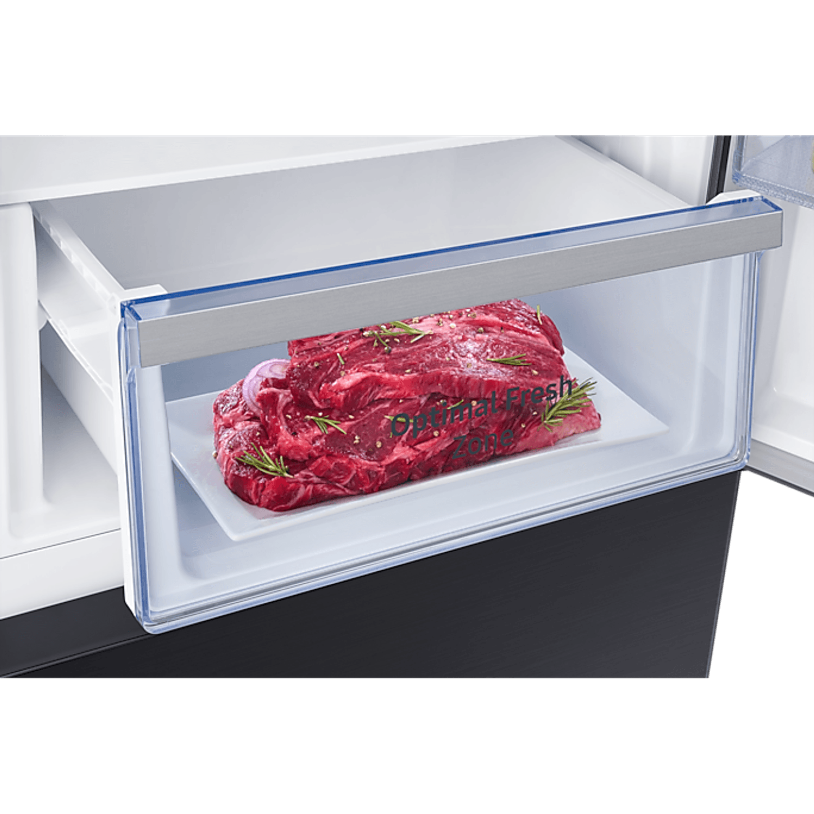 307L Bottom Mount Fridge All Around Cooling Matte Black gallery detail image