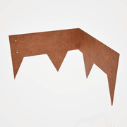 100 mm High. Corten Steel Garden Edging 3.00 mm Thick gallery detail image