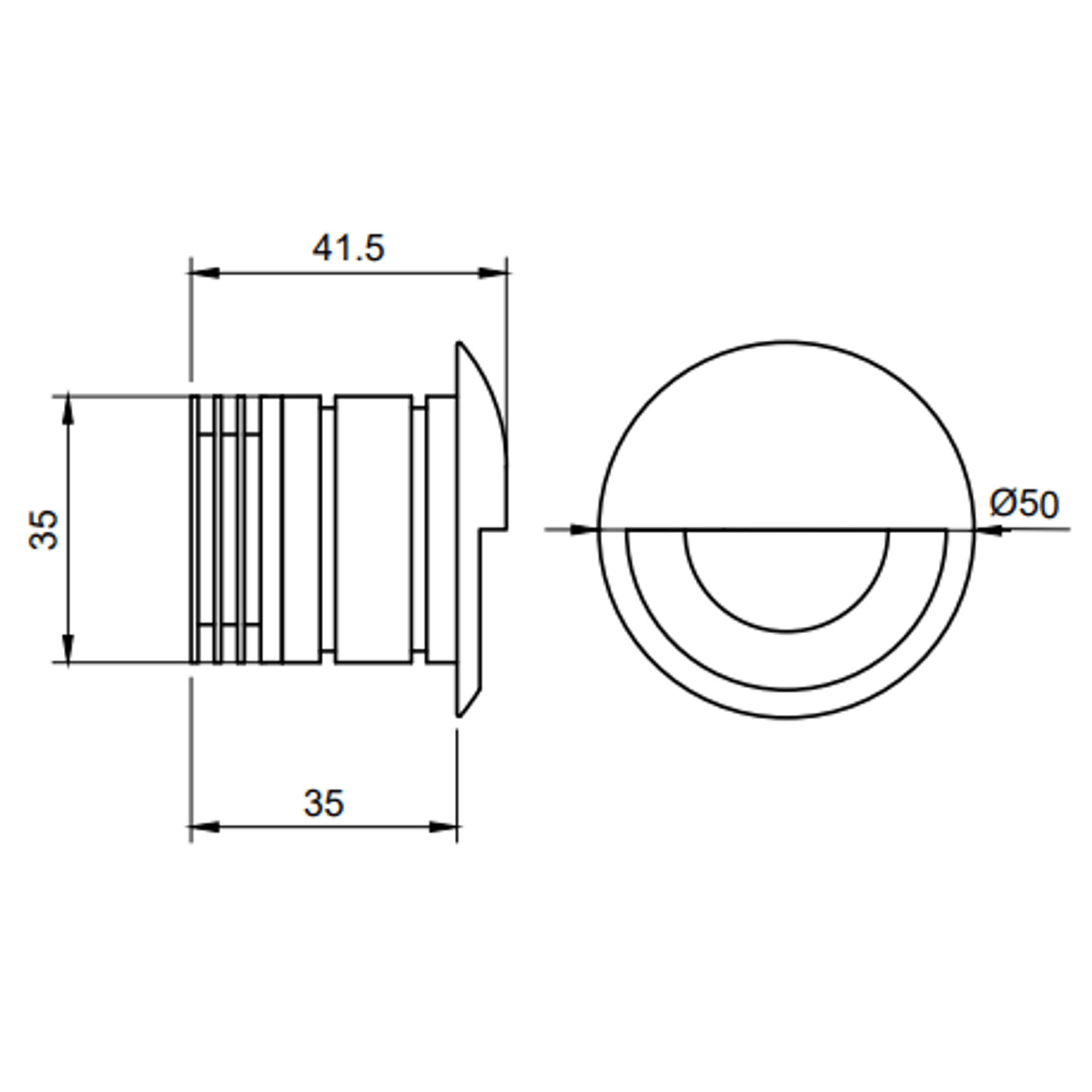Bilby Eyelid Recessed Wall Light gallery detail image